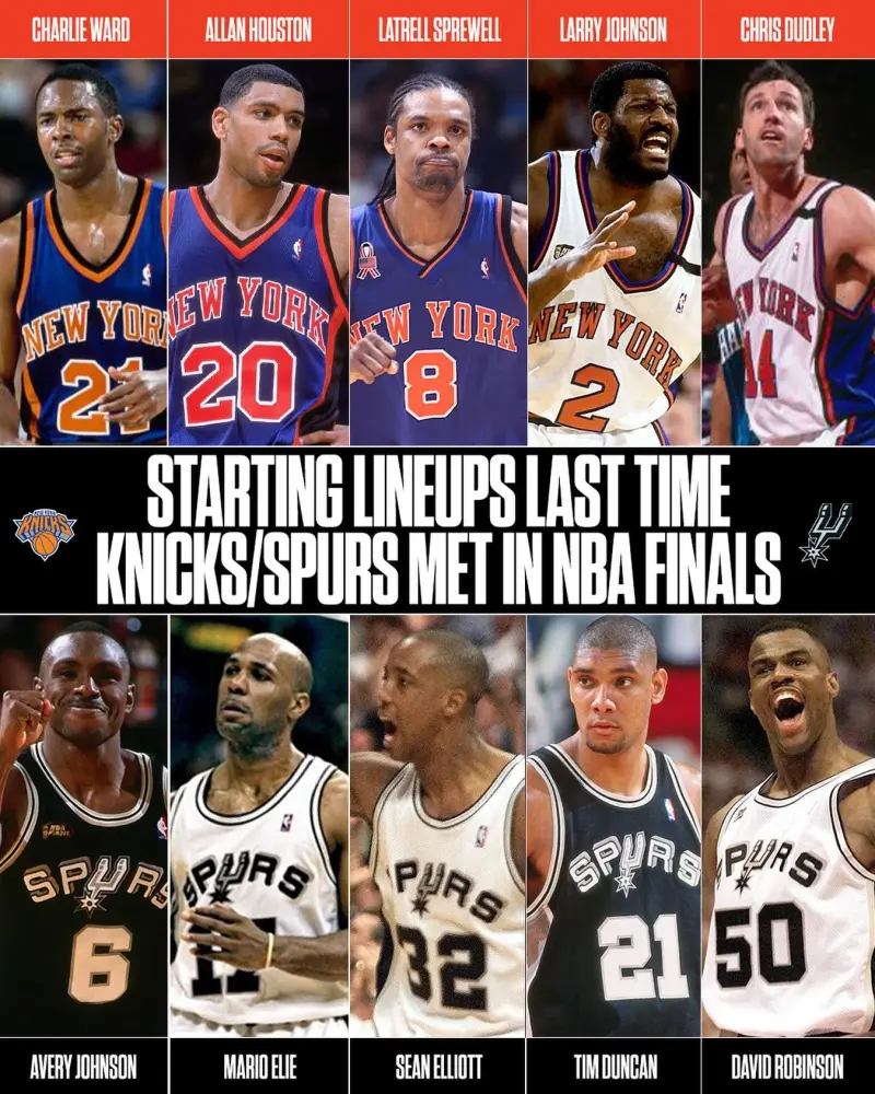爱奇艺体育赛事高清直播免费在线观看无插件-谁的青春？ESPN晒马刺和尼克斯上次总决赛交手时的双方首发